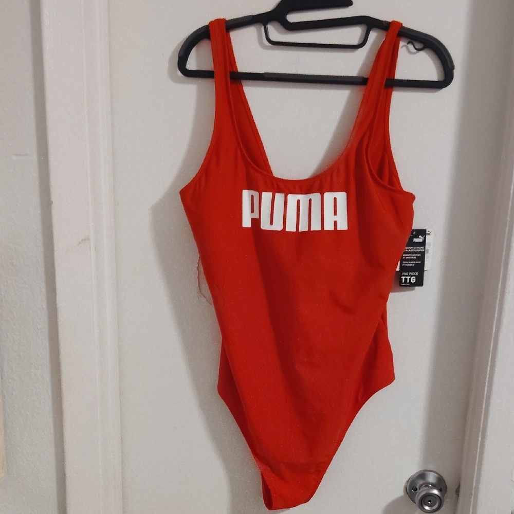 PUMA Red One-Piece Swimsuit
